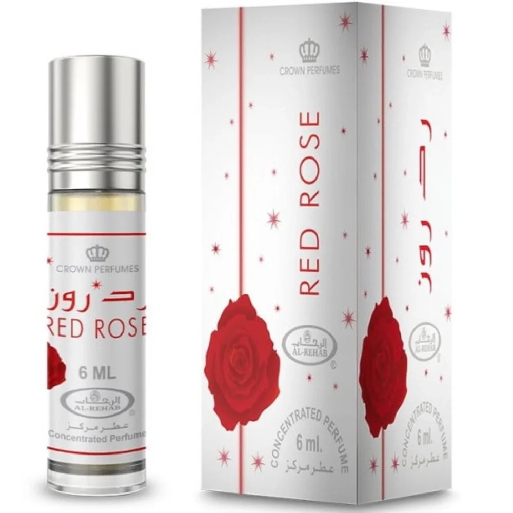 Red Rose Roll-On Attar Oil by Al Rehab, Arabian Scented Oil, Arabic NWT